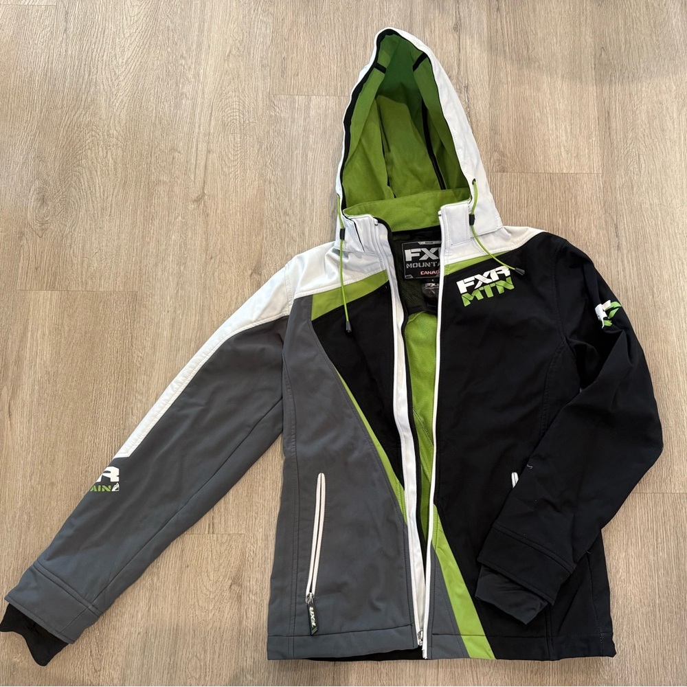 FXR Black and Green Hooded Jacket